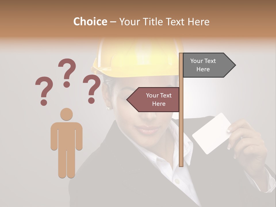 Office Businesswoman Copy PowerPoint Template