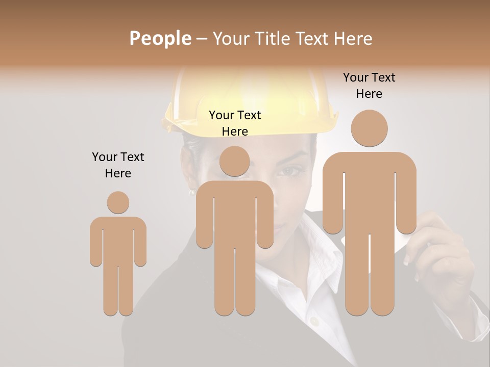 Office Businesswoman Copy PowerPoint Template