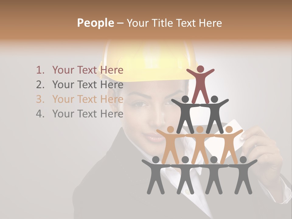 Office Businesswoman Copy PowerPoint Template