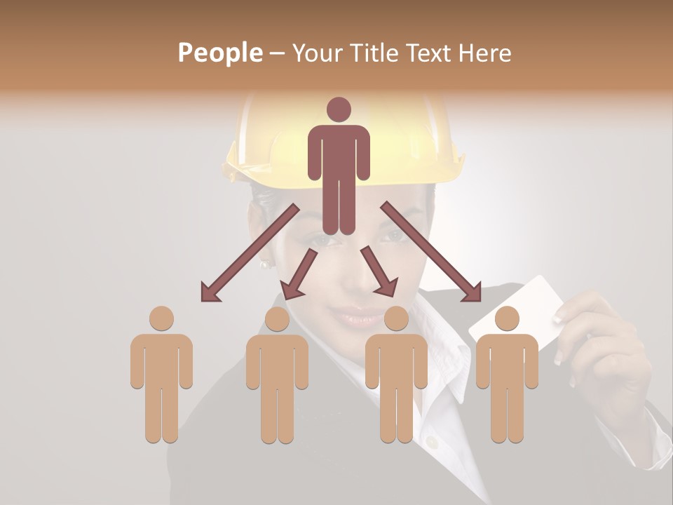 Office Businesswoman Copy PowerPoint Template