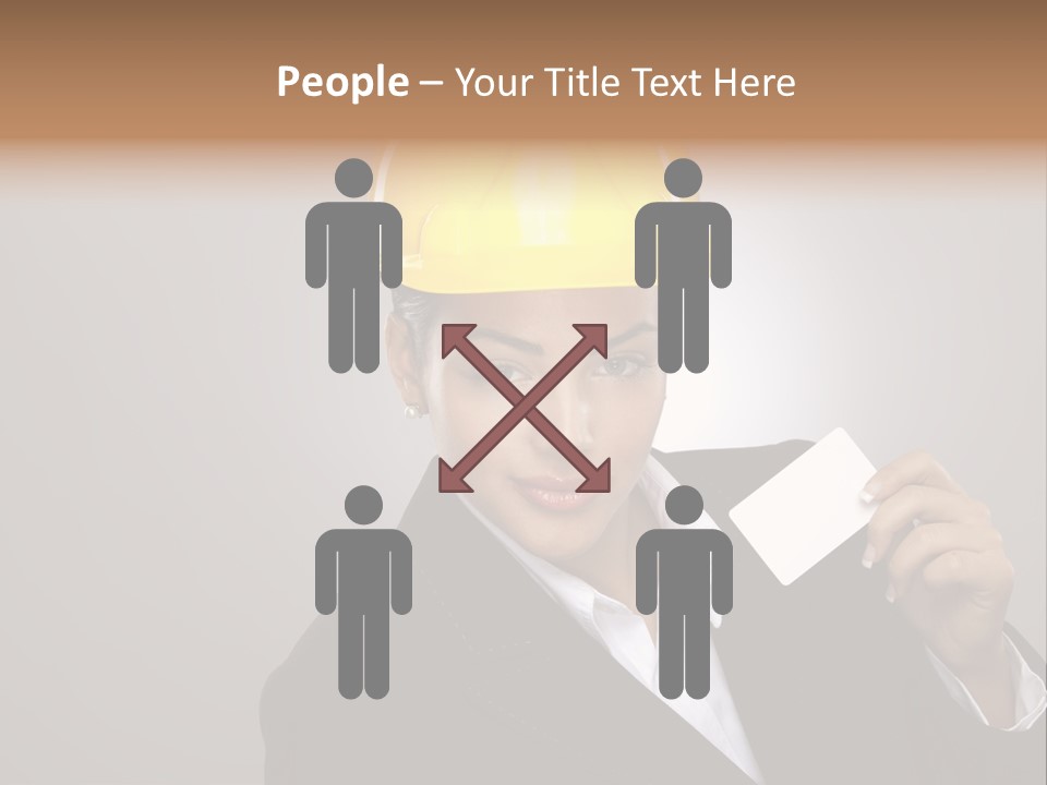 Office Businesswoman Copy PowerPoint Template