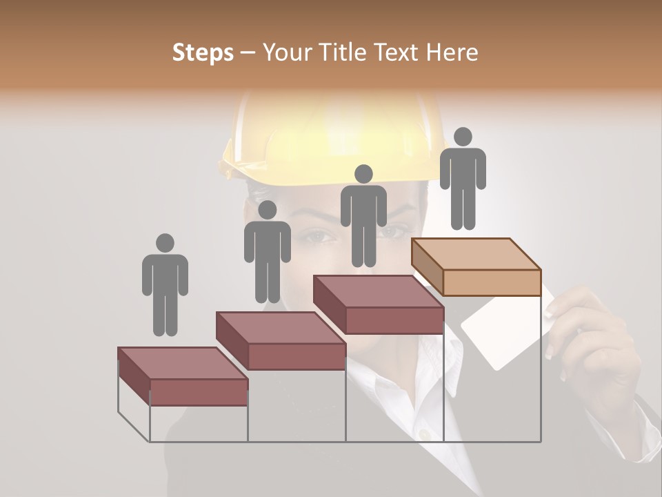 Office Businesswoman Copy PowerPoint Template