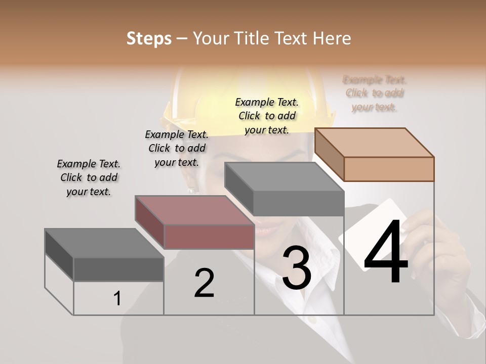 Office Businesswoman Copy PowerPoint Template