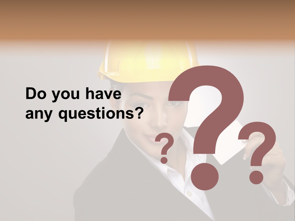 Office Businesswoman Copy PowerPoint Template