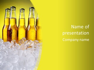 Glass Bottle Splash PowerPoint Template