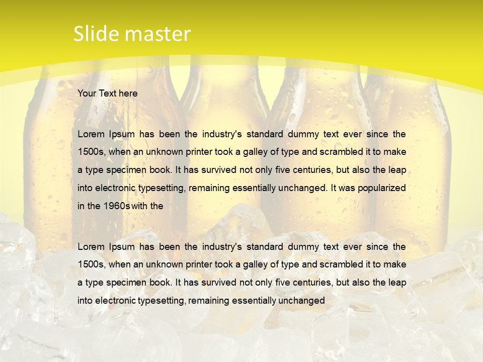 Glass Bottle Splash PowerPoint Template