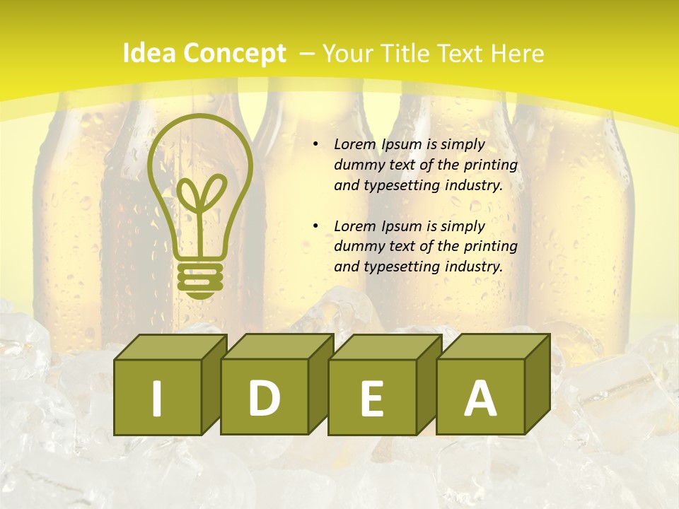 Glass Bottle Splash PowerPoint Template