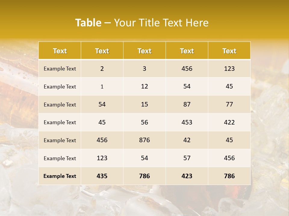 Ale Splash Condensation PowerPoint Template