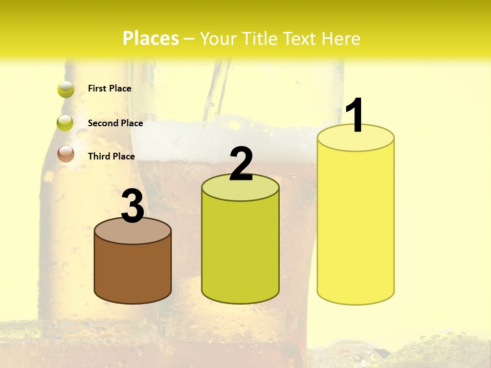 Bubble Close Up Gold PowerPoint Template