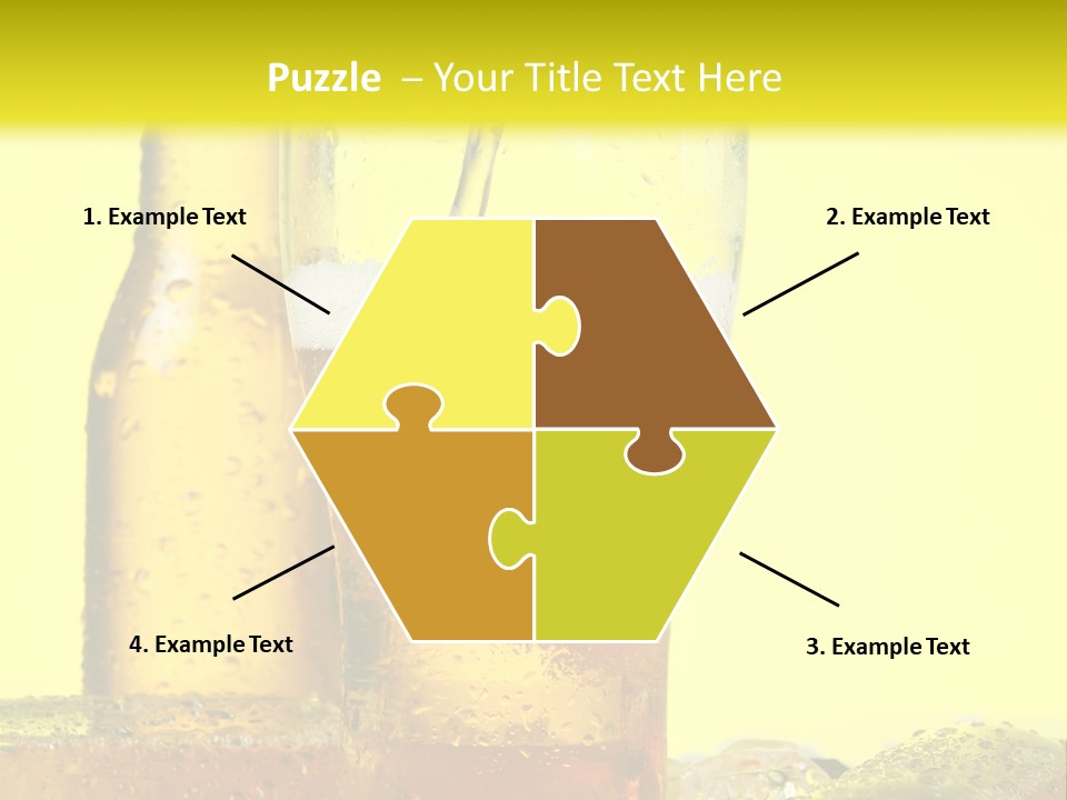 Bubble Close Up Gold PowerPoint Template