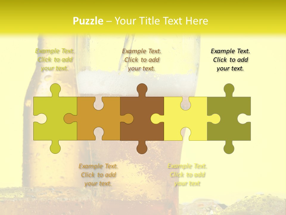 Bubble Close Up Gold PowerPoint Template