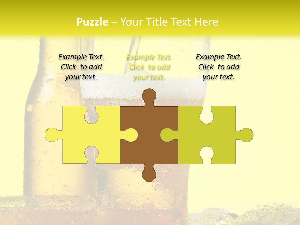 Bubble Close Up Gold PowerPoint Template