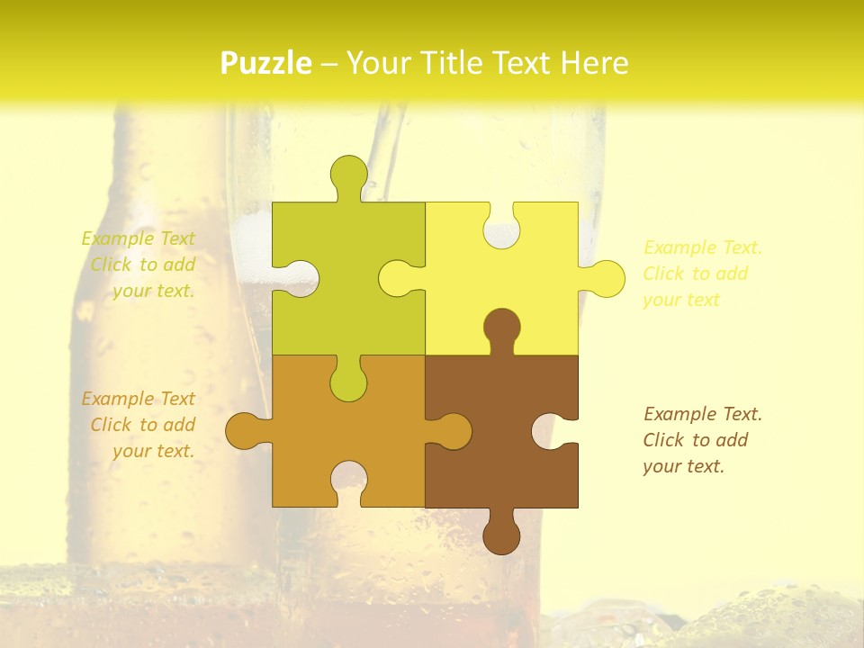 Bubble Close Up Gold PowerPoint Template