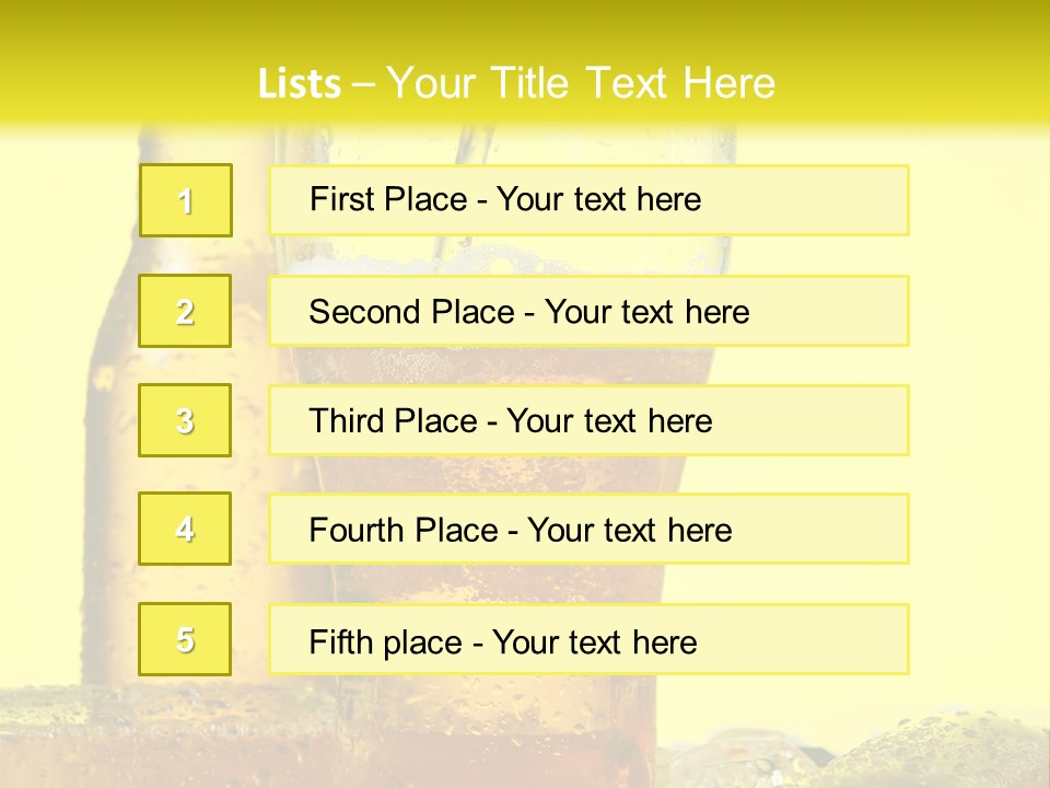 Bubble Close Up Gold PowerPoint Template