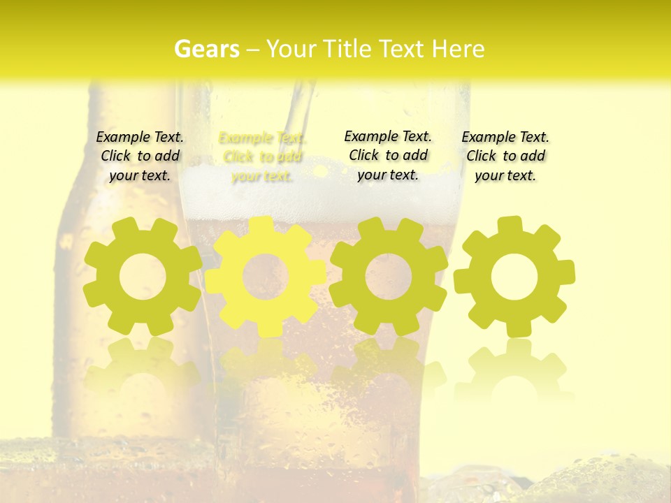 Bubble Close Up Gold PowerPoint Template