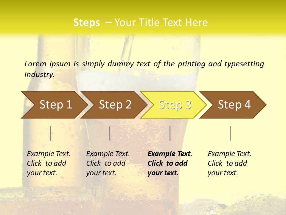 Bubble Close Up Gold PowerPoint Template