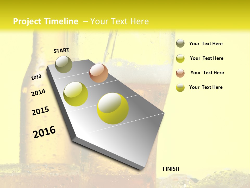 Bubble Close Up Gold PowerPoint Template