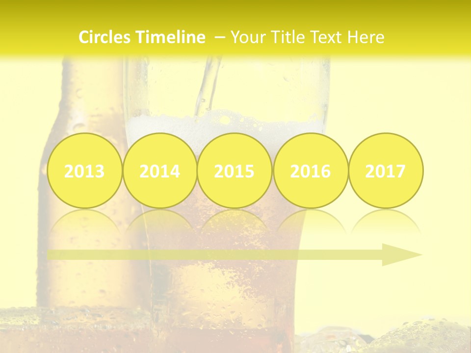 Bubble Close Up Gold PowerPoint Template