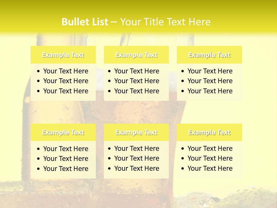 Bubble Close Up Gold PowerPoint Template