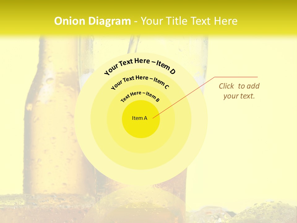 Bubble Close Up Gold PowerPoint Template