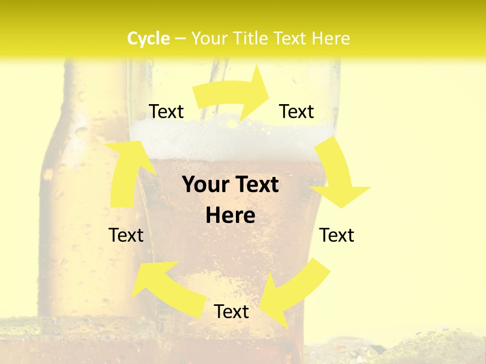 Bubble Close Up Gold PowerPoint Template