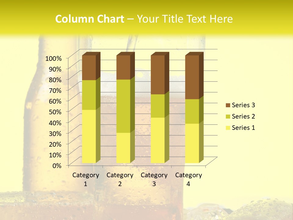 Bubble Close Up Gold PowerPoint Template