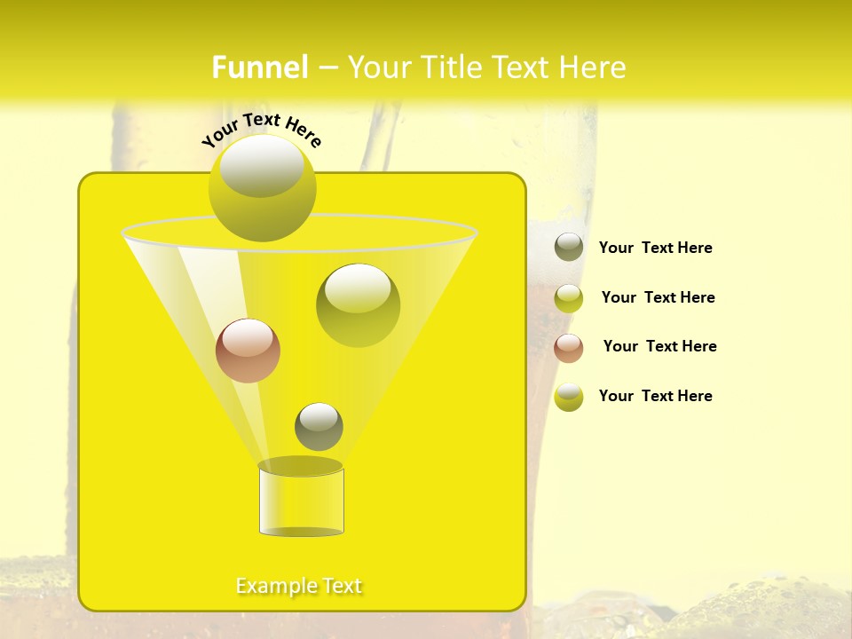 Bubble Close Up Gold PowerPoint Template