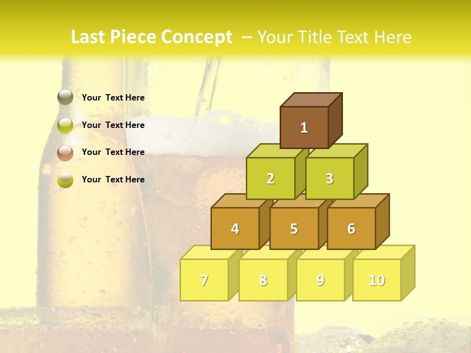 Bubble Close Up Gold PowerPoint Template