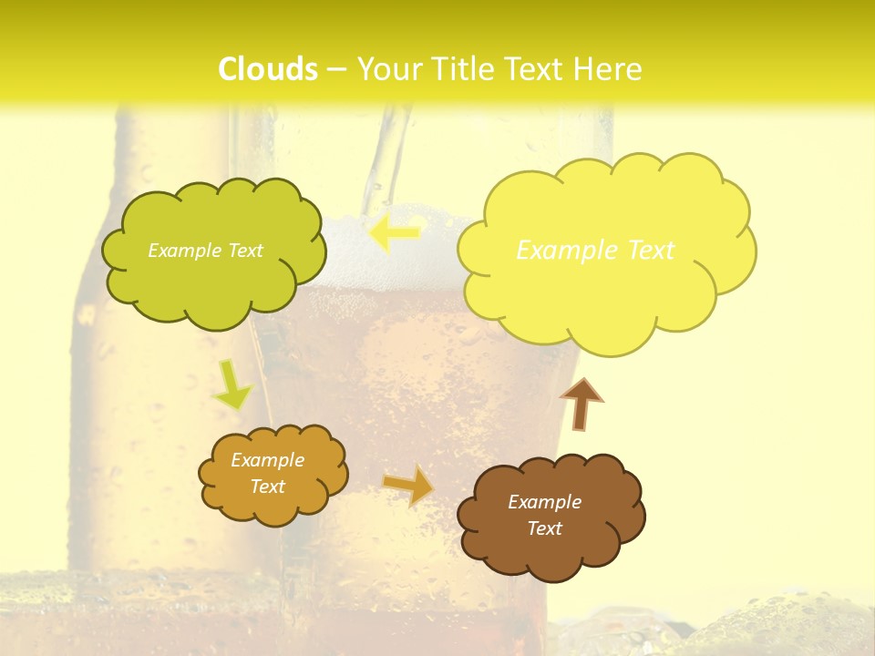 Bubble Close Up Gold PowerPoint Template