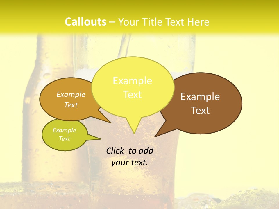 Bubble Close Up Gold PowerPoint Template