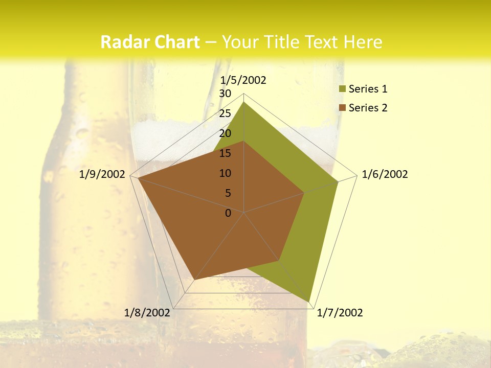 Bubble Close Up Gold PowerPoint Template