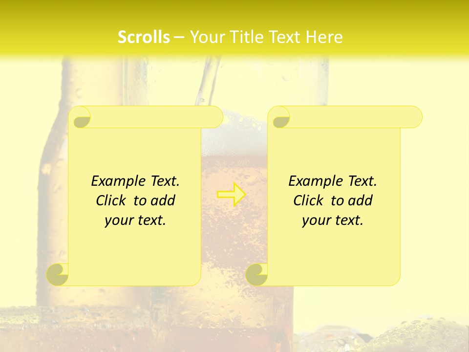 Bubble Close Up Gold PowerPoint Template