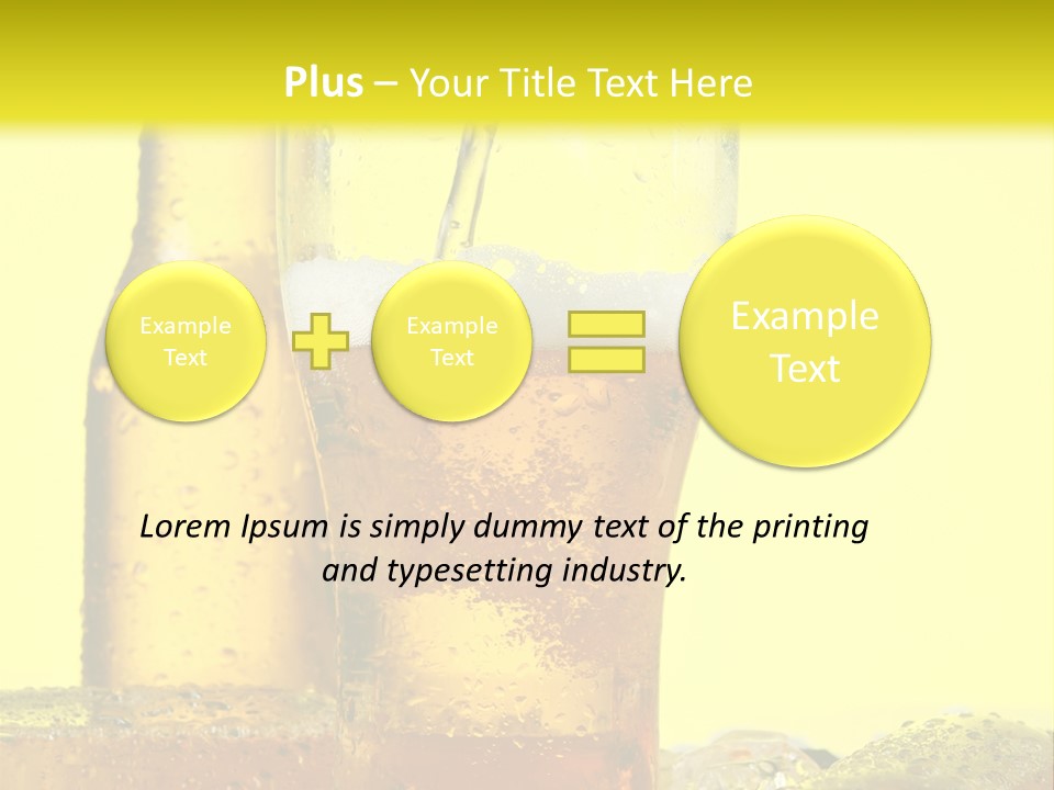 Bubble Close Up Gold PowerPoint Template