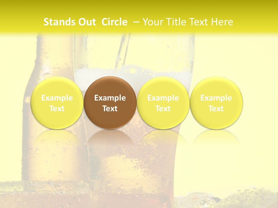 Bubble Close Up Gold PowerPoint Template