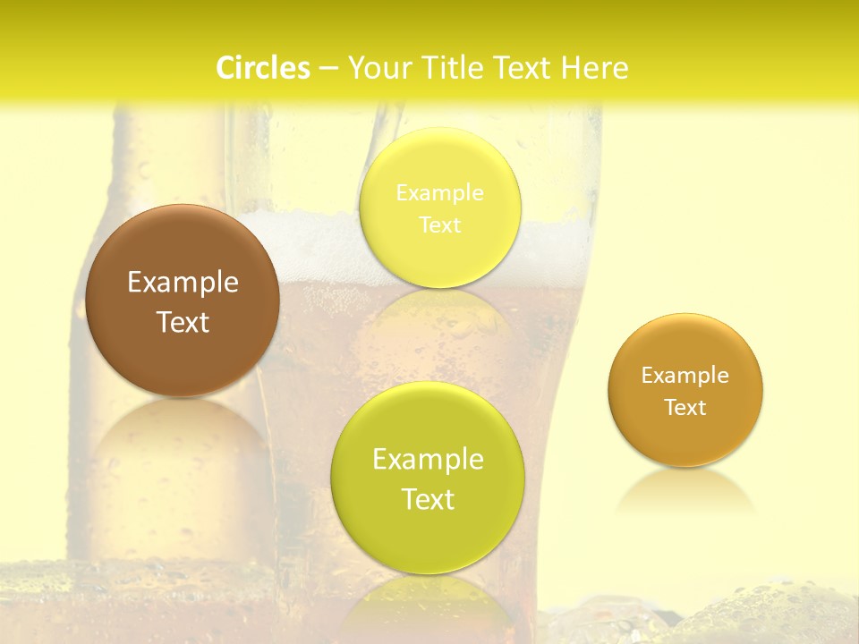 Bubble Close Up Gold PowerPoint Template
