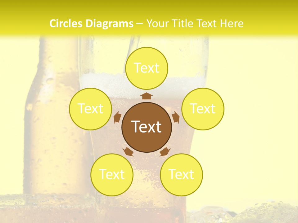 Bubble Close Up Gold PowerPoint Template