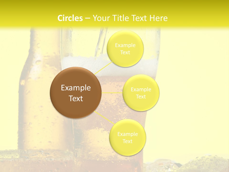 Bubble Close Up Gold PowerPoint Template