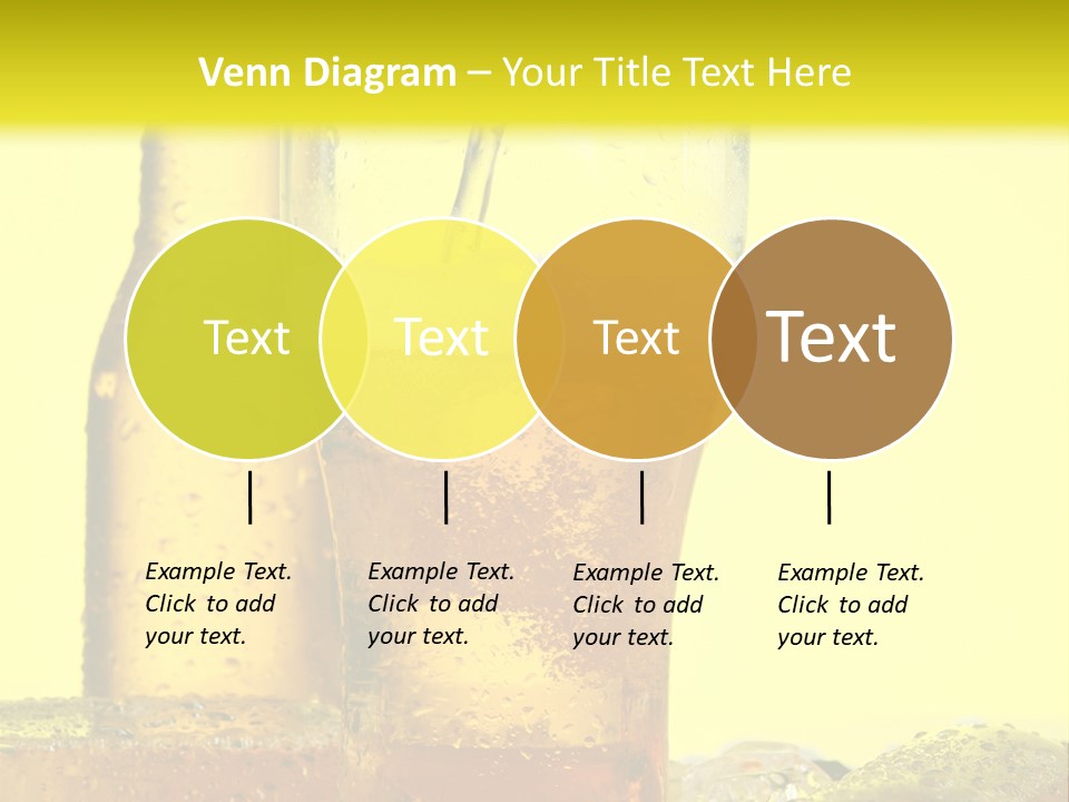 Bubble Close Up Gold PowerPoint Template