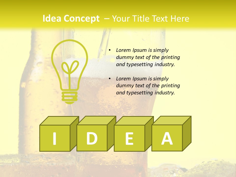 Bubble Close Up Gold PowerPoint Template