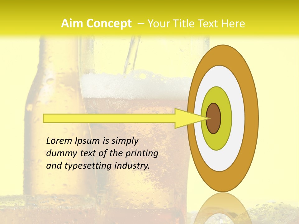 Bubble Close Up Gold PowerPoint Template