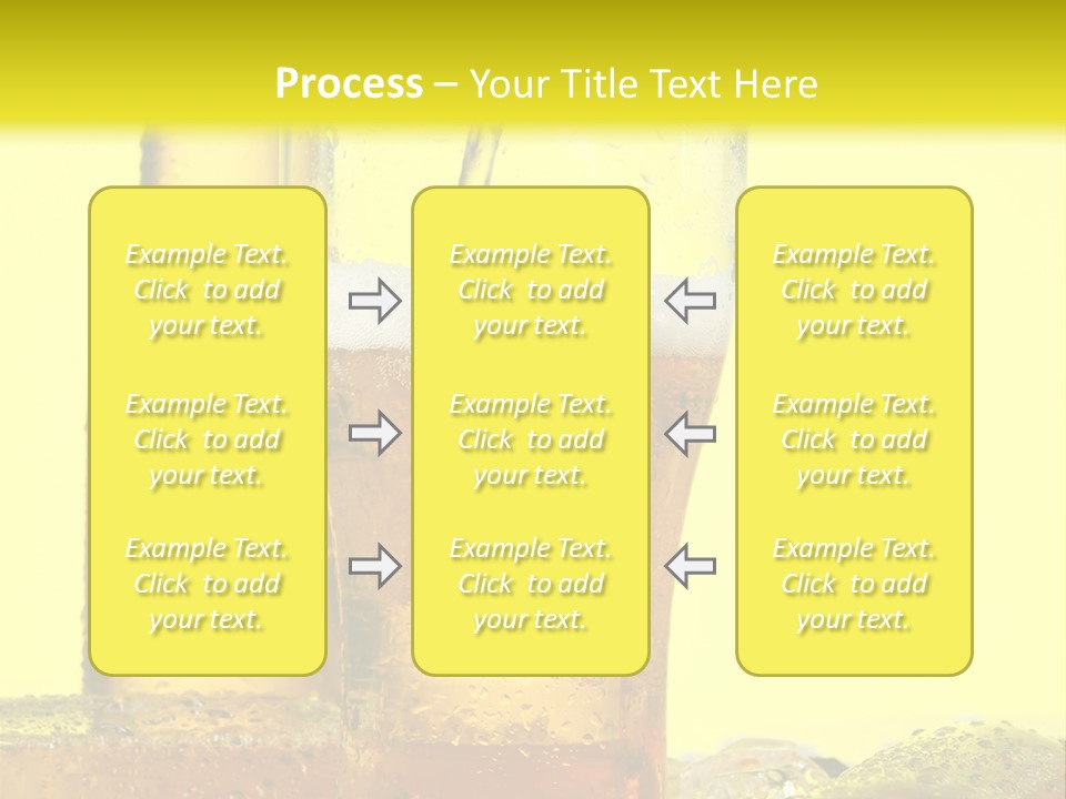 Bubble Close Up Gold PowerPoint Template