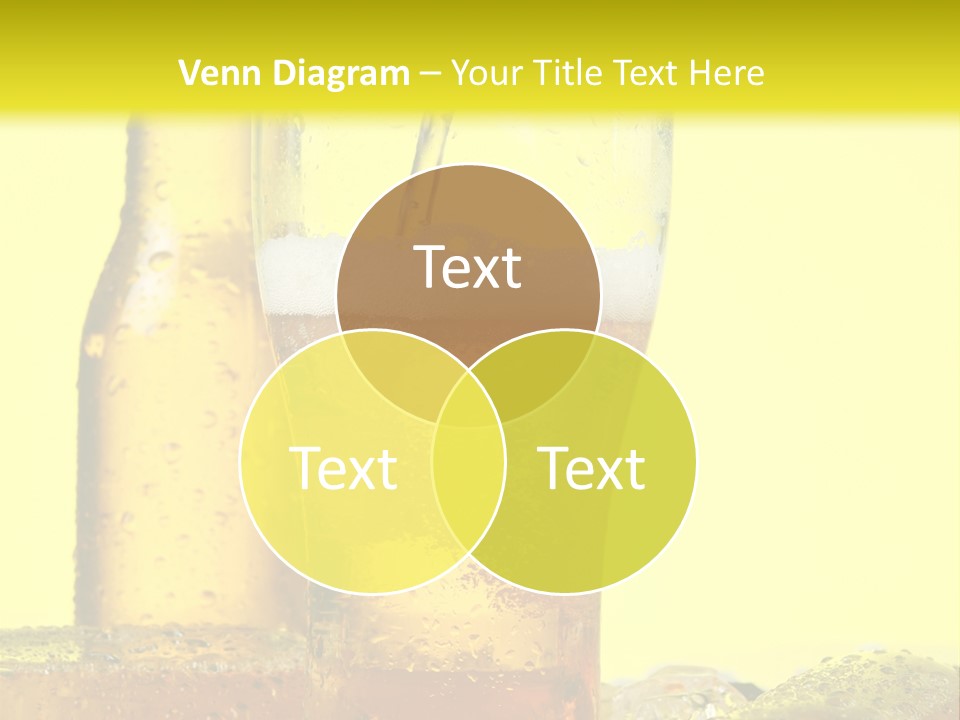 Bubble Close Up Gold PowerPoint Template