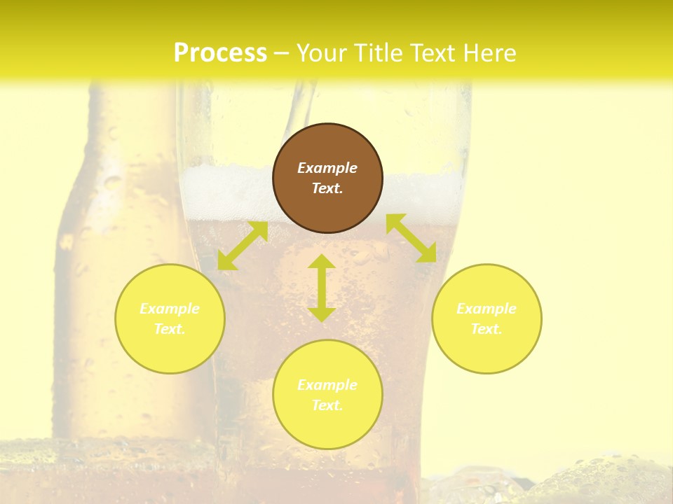 Bubble Close Up Gold PowerPoint Template