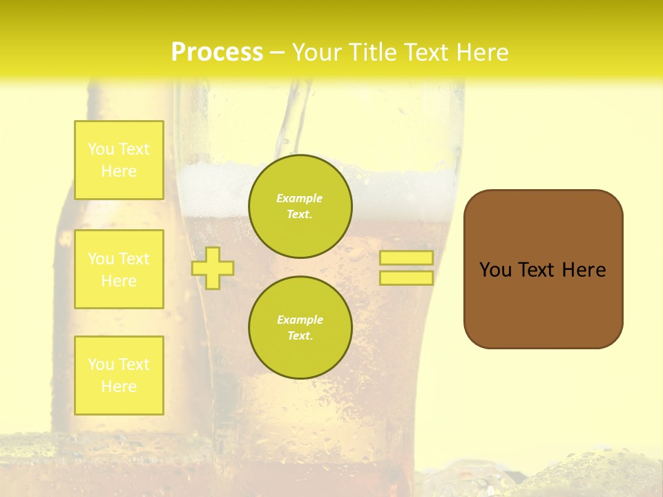 Bubble Close Up Gold PowerPoint Template