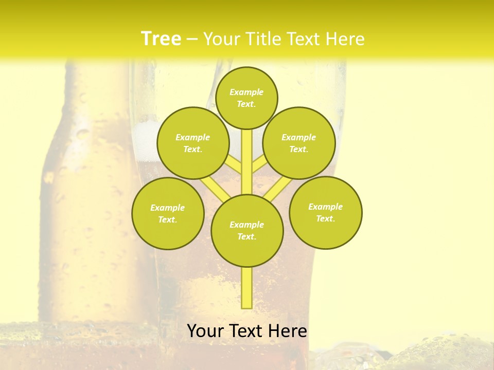 Bubble Close Up Gold PowerPoint Template