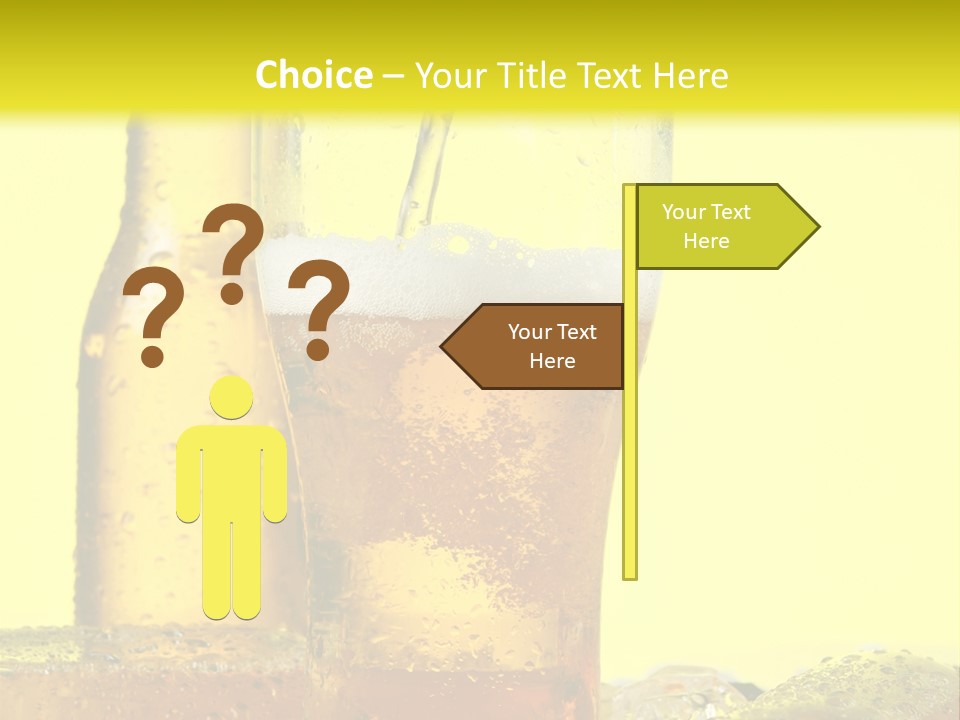 Bubble Close Up Gold PowerPoint Template