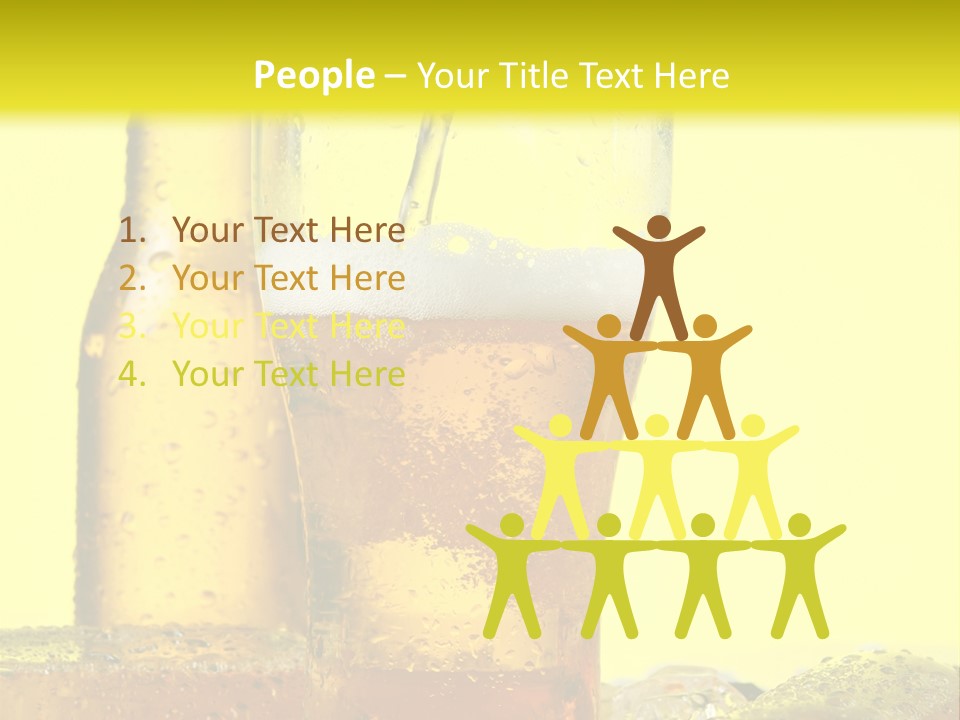 Bubble Close Up Gold PowerPoint Template