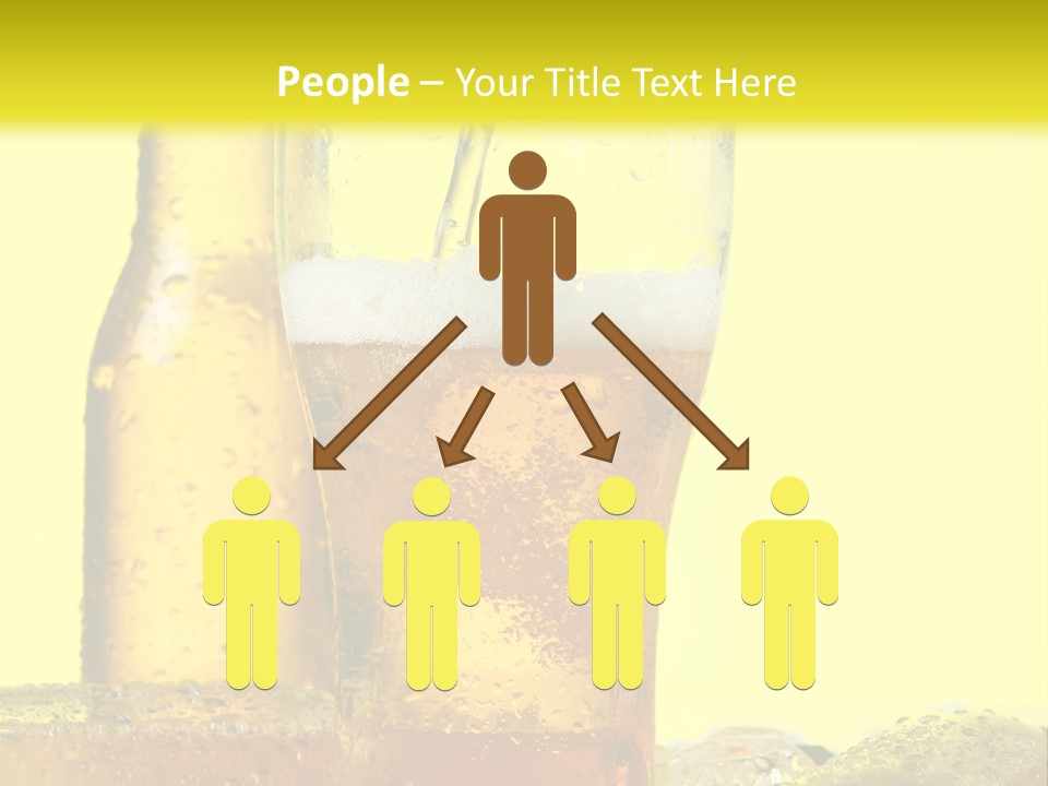 Bubble Close Up Gold PowerPoint Template