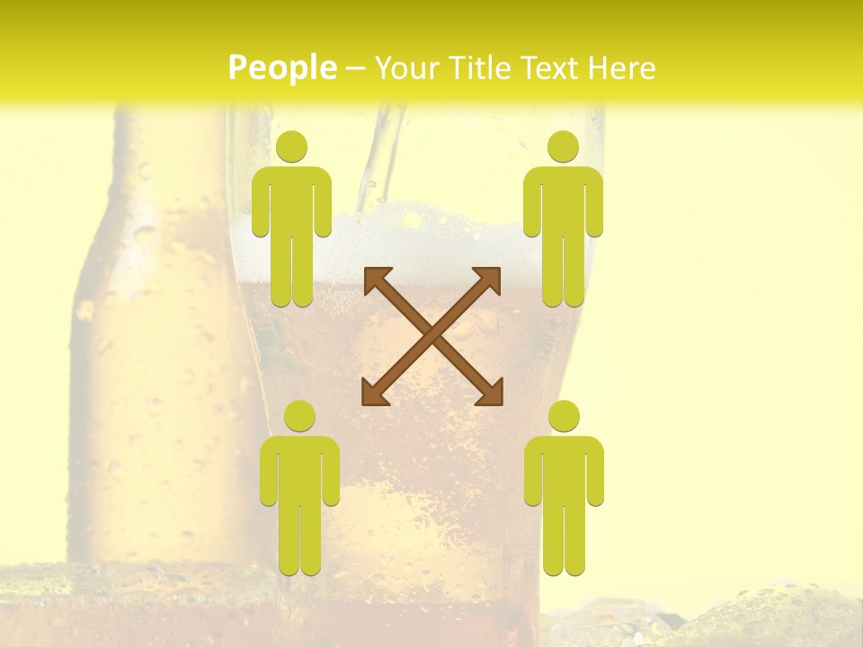 Bubble Close Up Gold PowerPoint Template