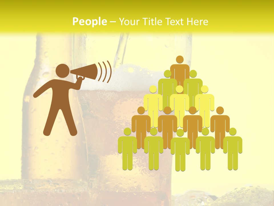 Bubble Close Up Gold PowerPoint Template